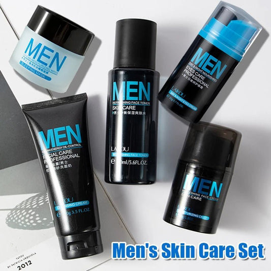 Men Acne Treatment Moisturizing Skin Care Set - 5pcs - Beauty Emporium Face Cleanser 14:29#Face Cream