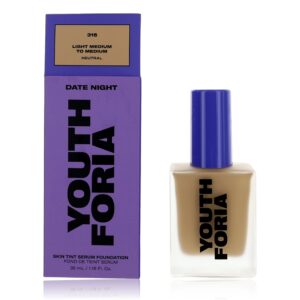 Date Night by Youthforia, 1.18 oz Skin Tint Serum Foundation - 315 Light Medium to Medium