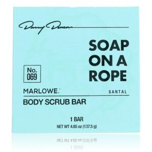 Danny Duncan No. 069 Soap On A Rope by MARLOWE., 4.85 oz Body Scub Bar for Men - Santal